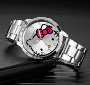 RELOJ KITTY PLATEADO