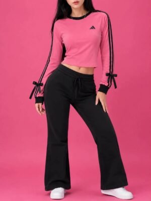 BLUSA MANGA ADIDAS ROSA