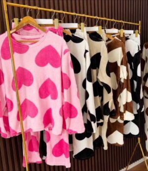 PIJAMA POLAR CORAZONES
